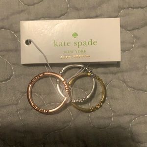 Kate spade multi metal ring set